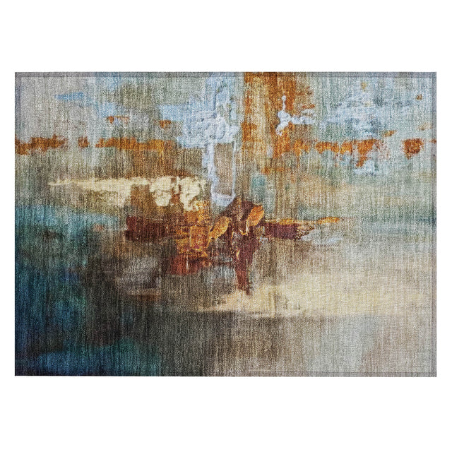 Addison Chantille ACN2157 Abstract Machine Made Transitional Paprika Rug