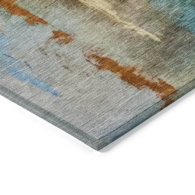 Addison Chantille ACN2157 Abstract Machine Made Transitional Paprika Rug