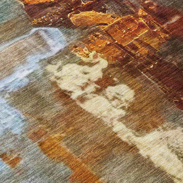 Addison Chantille ACN2157 Abstract Machine Made Transitional Paprika Rug