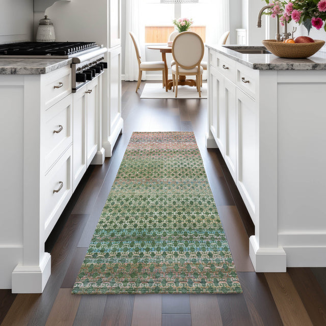 Addison Chantille ACN2158 Abstract Machine Made Transitional Aloe Rug