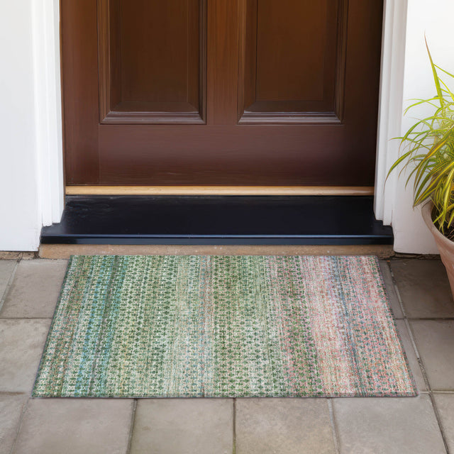 Addison Chantille ACN2158 Abstract Machine Made Transitional Aloe Rug