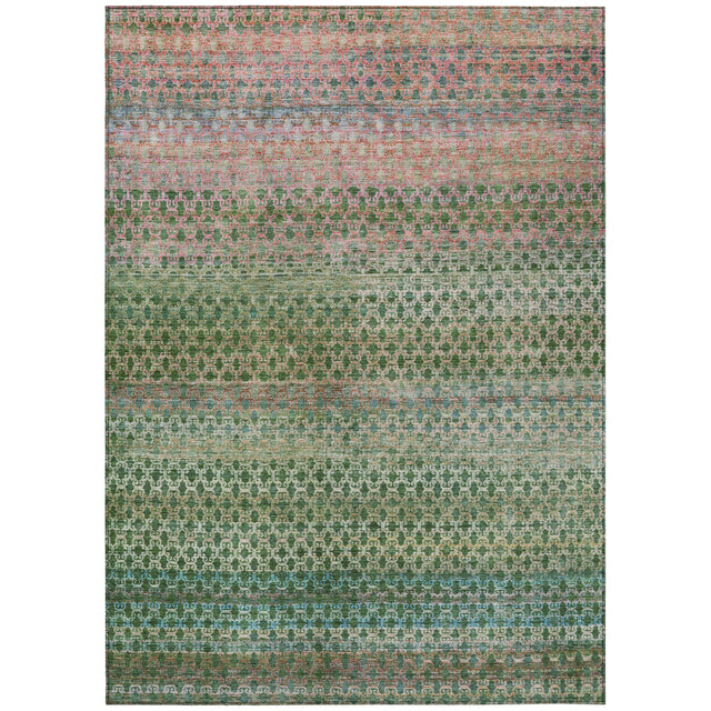 Addison Chantille ACN2158 Abstract Machine Made Transitional Aloe Rug