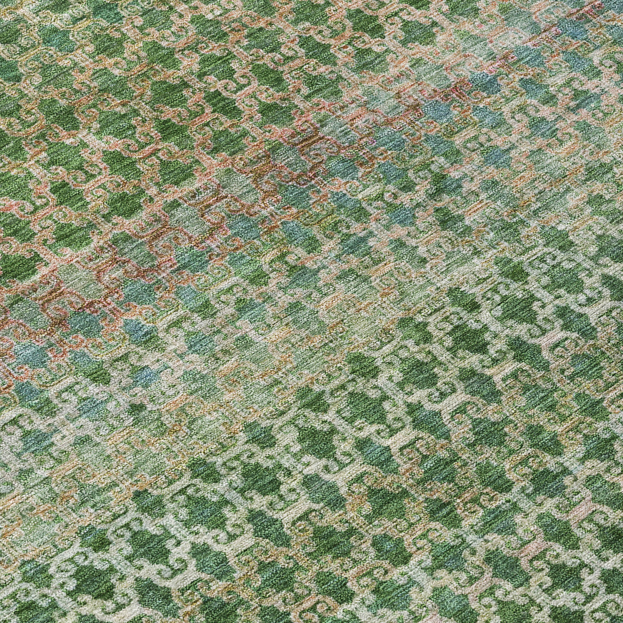Addison Chantille ACN2158 Abstract Machine Made Transitional Aloe Rug