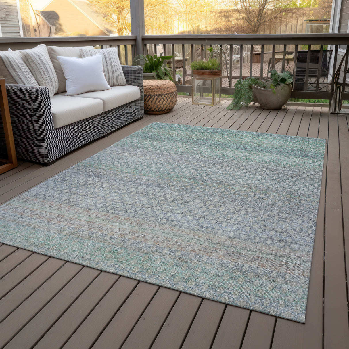 Addison Chantille ACN2158 Abstract Machine Made Transitional Beige Rug