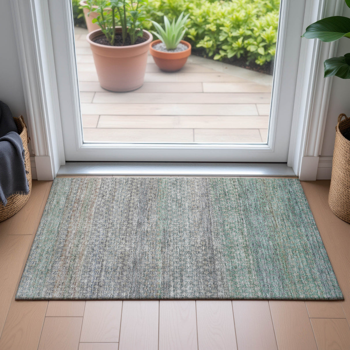 Addison Chantille ACN2158 Abstract Machine Made Transitional Beige Rug