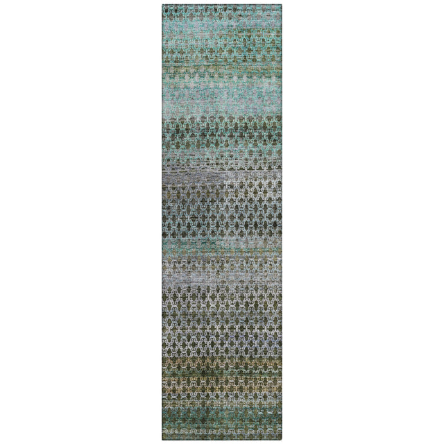 Addison Chantille ACN2158 Abstract Machine Made Transitional Green Rug