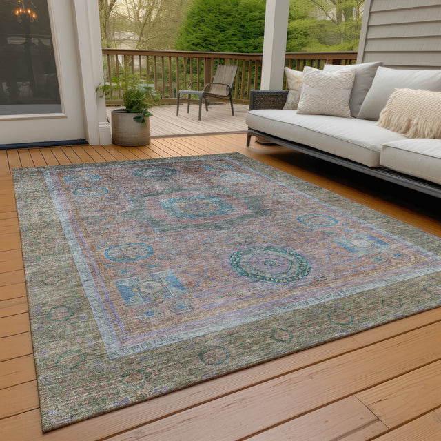 Addison Chantille ACN2159 Global Machine Made Traditional Copper Rug