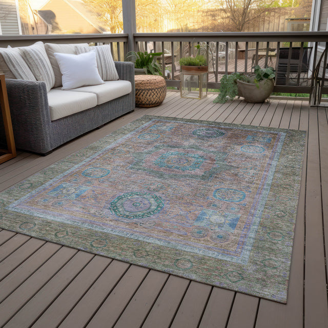 Addison Chantille ACN2159 Global Machine Made Traditional Copper Rug