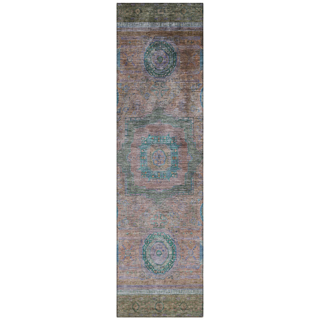 Addison Chantille ACN2159 Global Machine Made Traditional Copper Rug