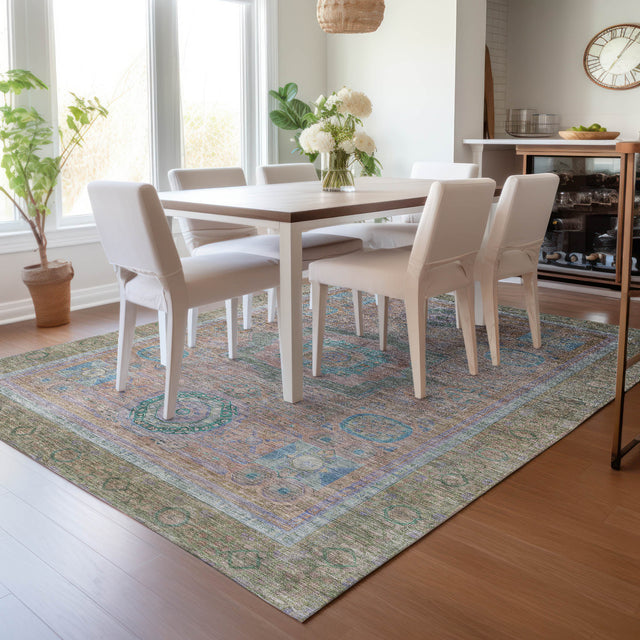 Addison Chantille ACN2159 Global Machine Made Traditional Copper Rug