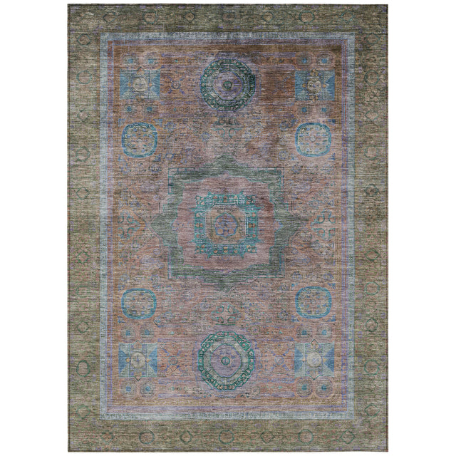 Addison Chantille ACN2159 Global Machine Made Traditional Copper Rug