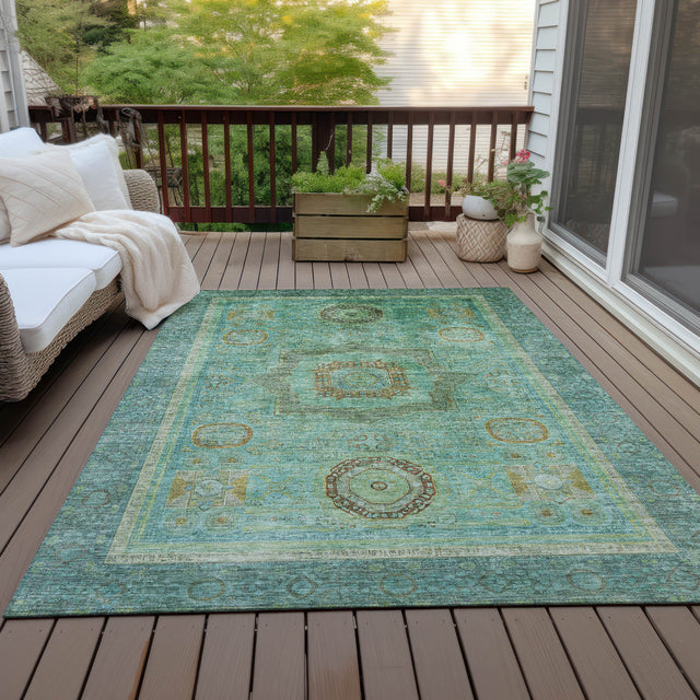Addison Chantille ACN2159 Global Machine Made Traditional Green Rug