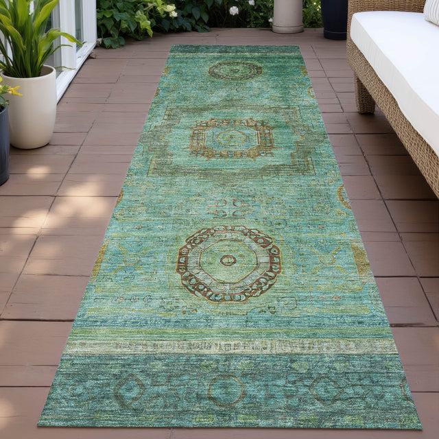 Addison Chantille ACN2159 Global Machine Made Traditional Green Rug