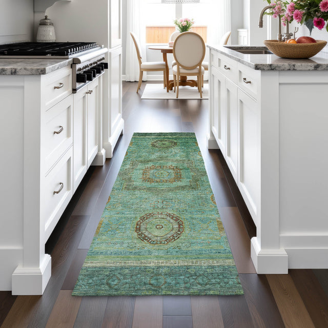 Addison Chantille ACN2159 Global Machine Made Traditional Green Rug