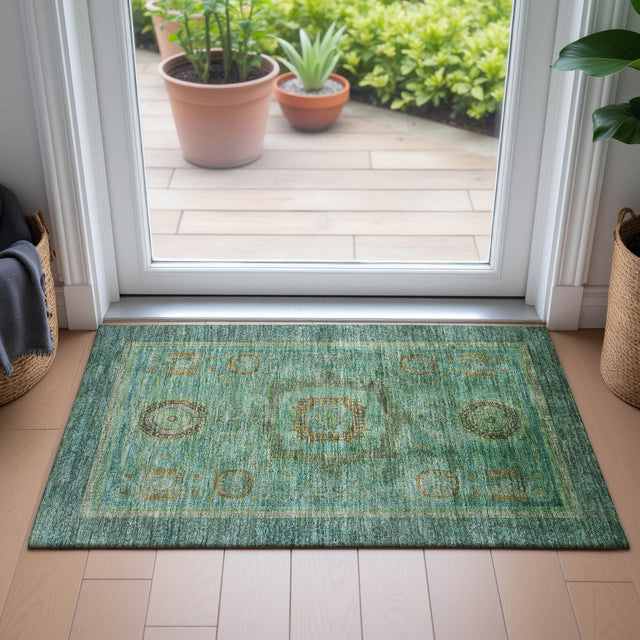 Addison Chantille ACN2159 Global Machine Made Traditional Green Rug