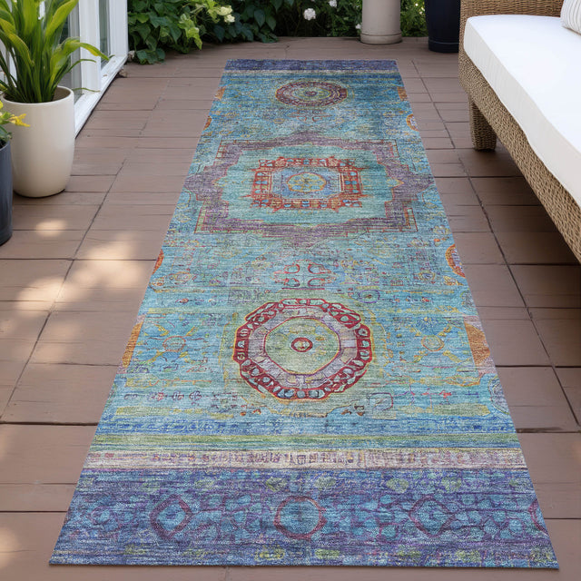 Addison Chantille ACN2159 Global Machine Made Traditional Teal Rug