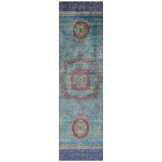 Addison Chantille ACN2159 Global Machine Made Traditional Teal Rug