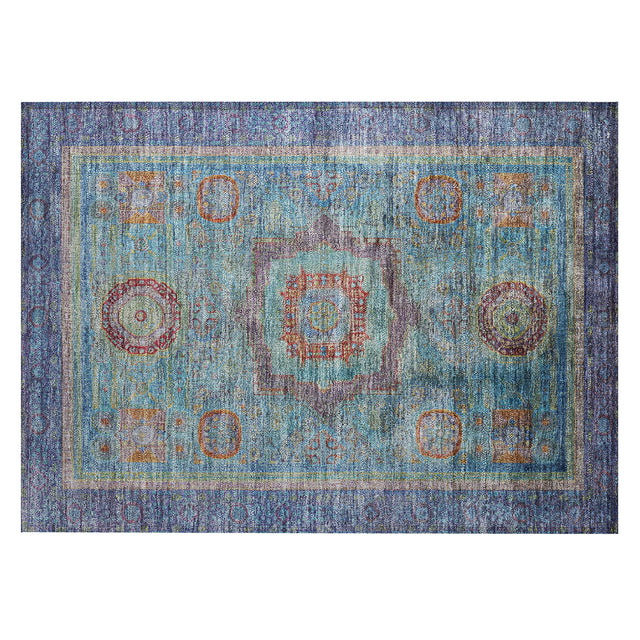 Addison Chantille ACN2159 Global Machine Made Traditional Teal Rug