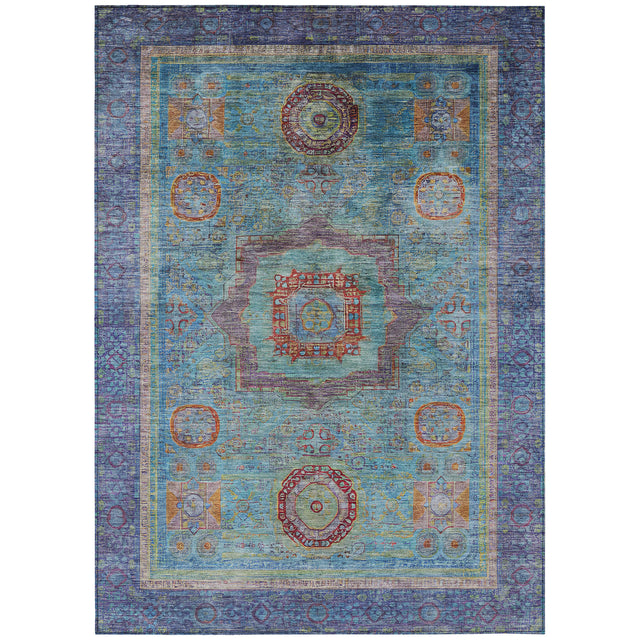 Addison Chantille ACN2159 Global Machine Made Traditional Teal Rug