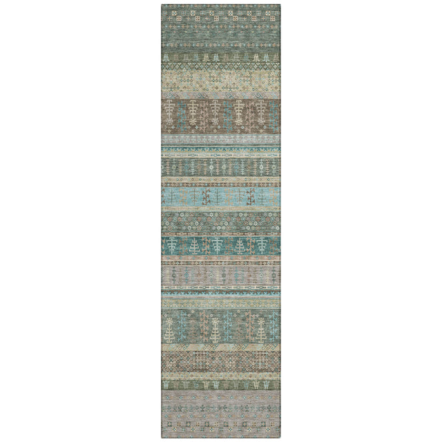 Addison Chantille ACN2160 Stripes Machine Made Transitional Aloe Rug