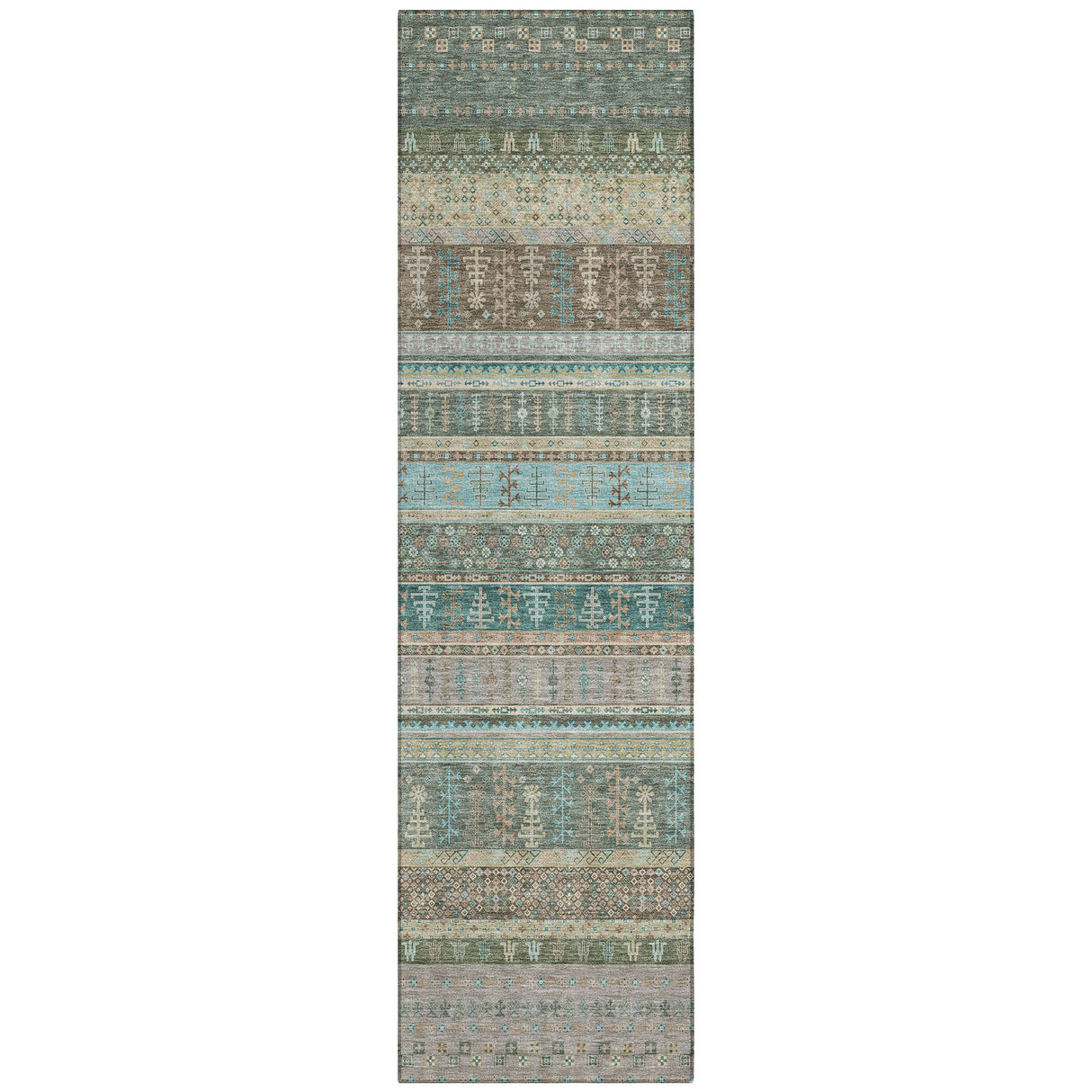 Addison Chantille ACN2160 Stripes Machine Made Transitional Aloe Rug
