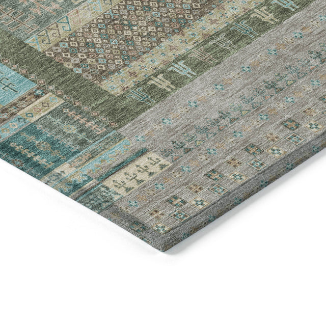 Addison Chantille ACN2160 Stripes Machine Made Transitional Aloe Rug