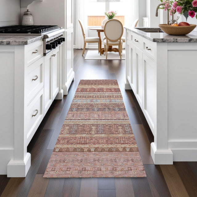 Addison Chantille ACN2160 Stripes Machine Made Transitional Paprika Rug