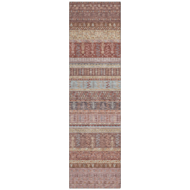Addison Chantille ACN2160 Stripes Machine Made Transitional Paprika Rug