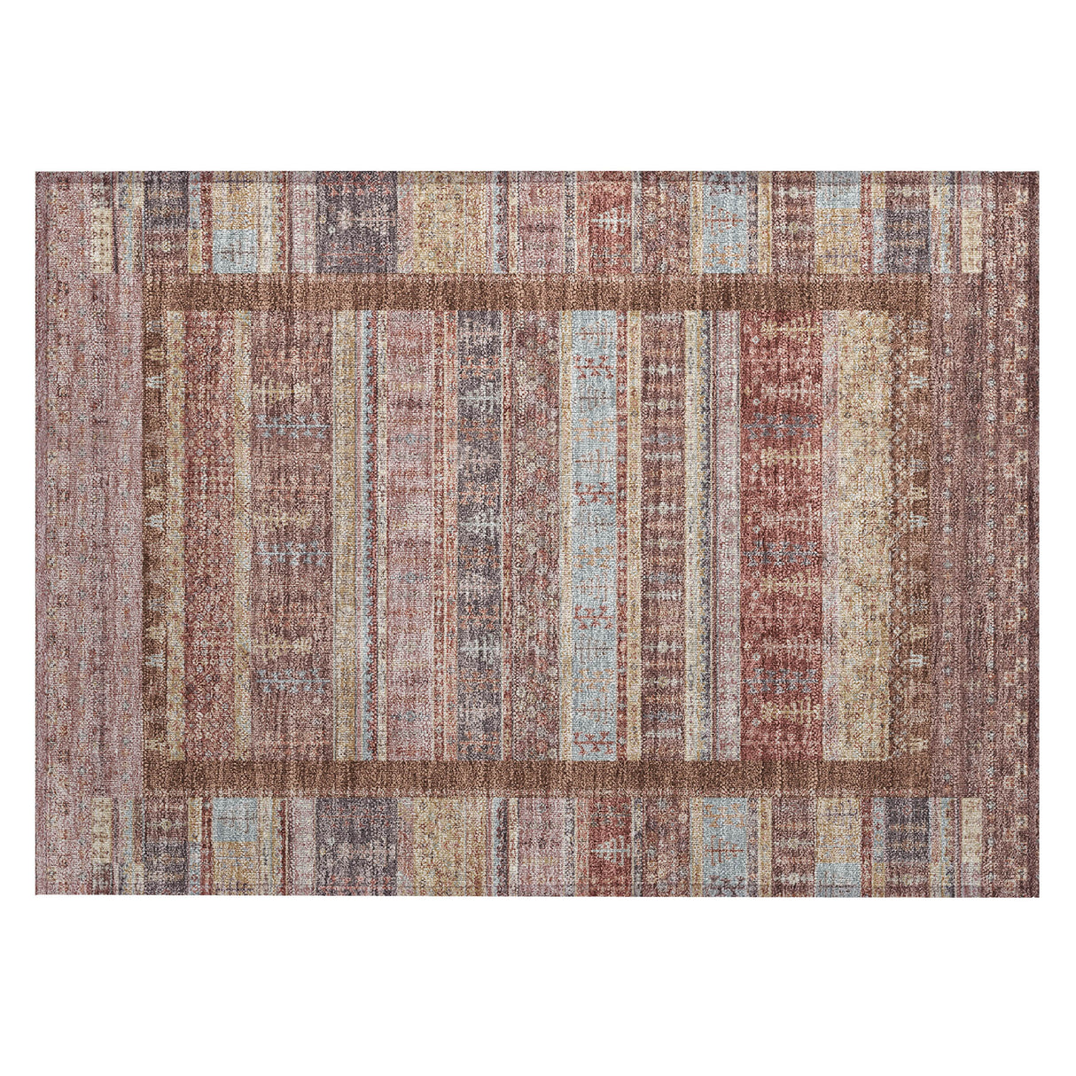 Addison Chantille ACN2160 Stripes Machine Made Transitional Paprika Rug