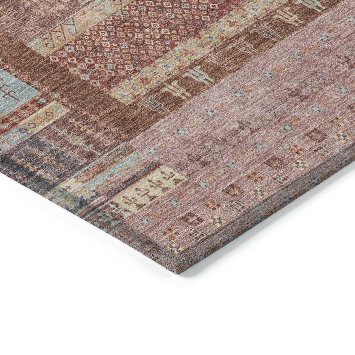 Addison Chantille ACN2160 Stripes Machine Made Transitional Paprika Rug