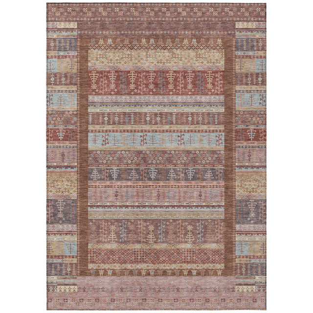 Addison Chantille ACN2160 Stripes Machine Made Transitional Paprika Rug