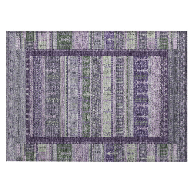 Addison Chantille ACN2160 Stripes Machine Made Transitional Purple Rug