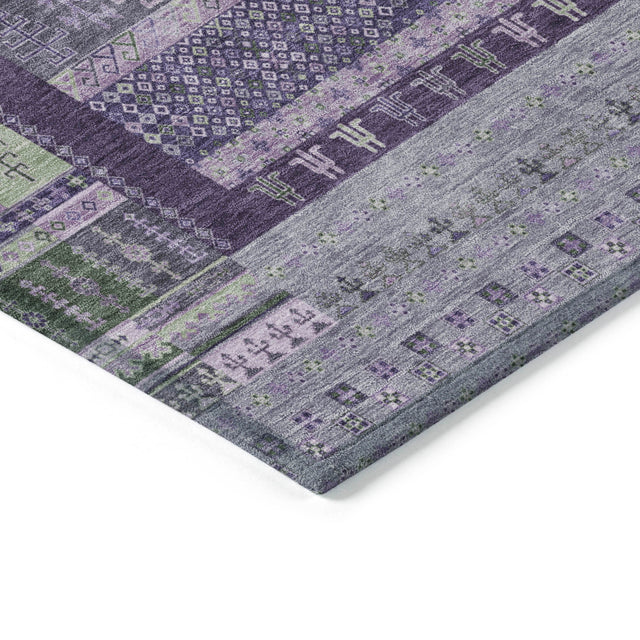Addison Chantille ACN2160 Stripes Machine Made Transitional Purple Rug
