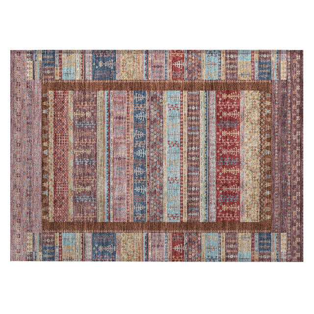 Addison Chantille ACN2160 Stripes Machine Made Transitional Red Rug
