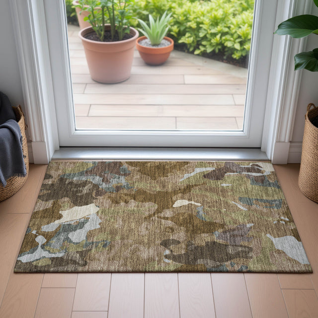 Addison Chantille ACN2161 Modern Machine Made Transitional Brown Rug