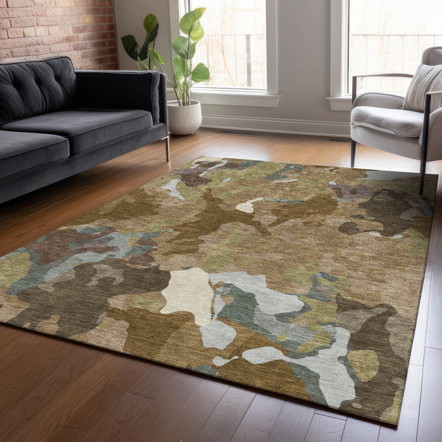 Addison Chantille ACN2161 Modern Machine Made Transitional Brown Rug