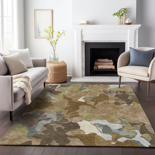 Addison Chantille ACN2161 Modern Machine Made Transitional Brown Rug