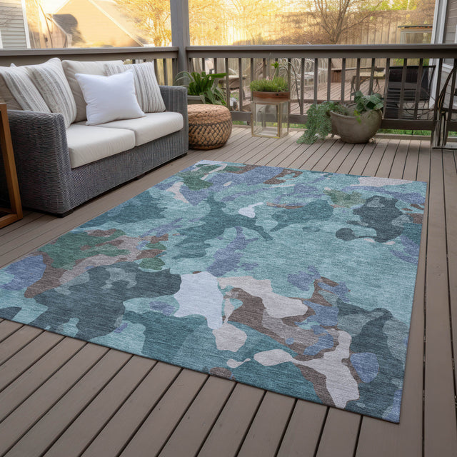 Addison Chantille ACN2161 Modern Machine Made Transitional Teal Rug