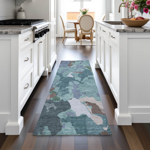 Addison Chantille ACN2161 Modern Machine Made Transitional Teal Rug