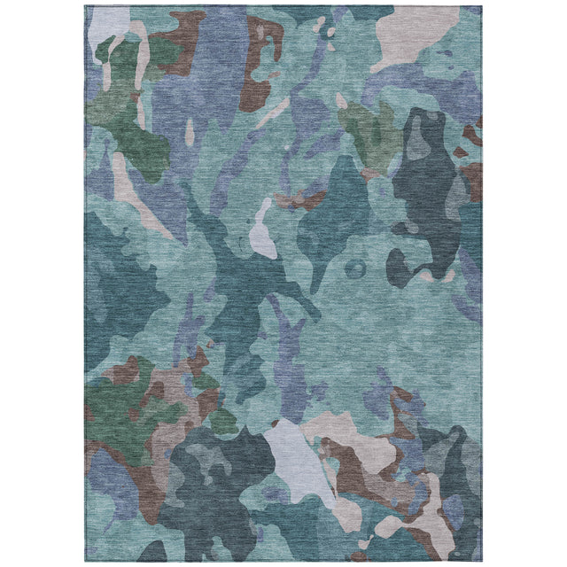 Addison Chantille ACN2161 Modern Machine Made Transitional Teal Rug