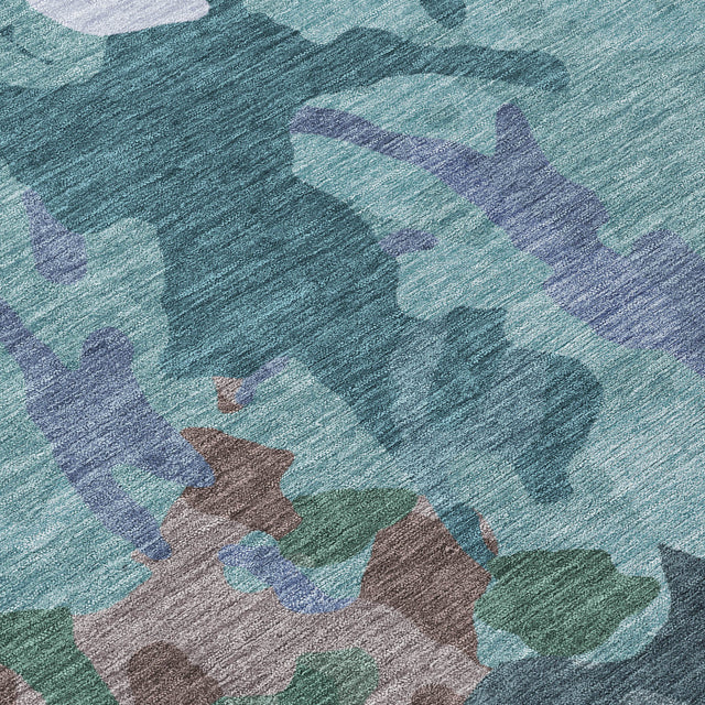 Addison Chantille ACN2161 Modern Machine Made Transitional Teal Rug