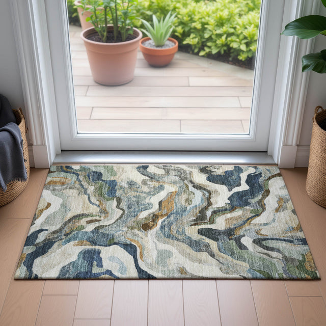 Addison Chantille ACN2162 Modern Machine Made Transitional Denim Rug