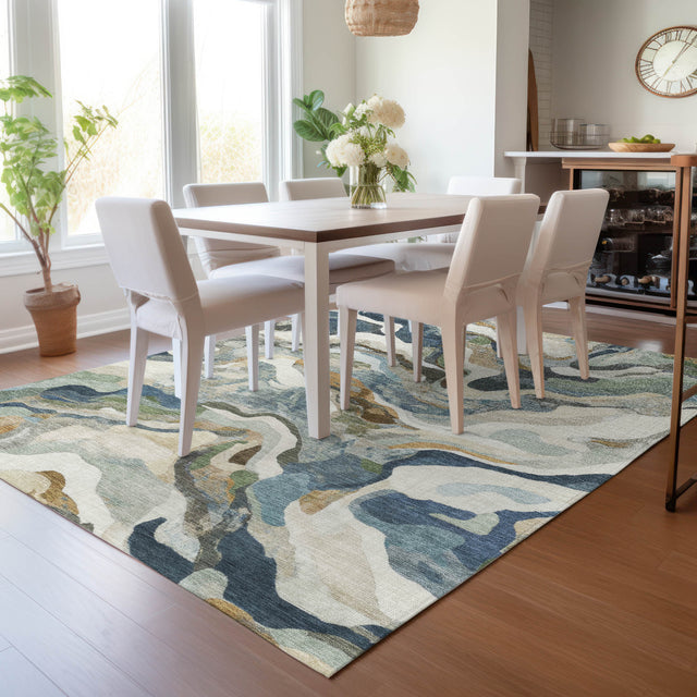 Addison Chantille ACN2162 Modern Machine Made Transitional Denim Rug
