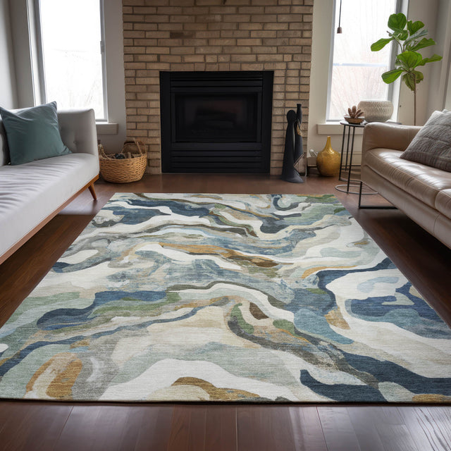 Addison Chantille ACN2162 Modern Machine Made Transitional Denim Rug