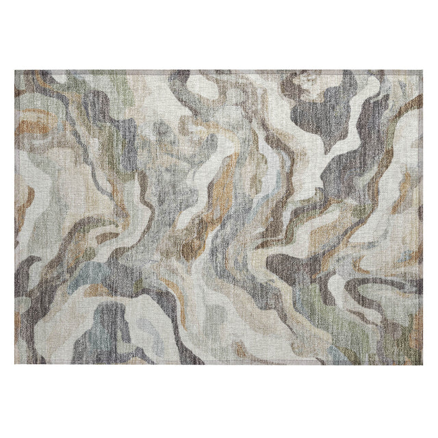 Addison Chantille ACN2162 Modern Machine Made Transitional Khaki Rug