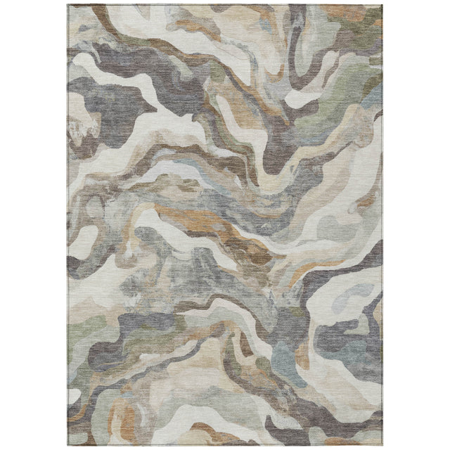 Addison Chantille ACN2162 Modern Machine Made Transitional Khaki Rug