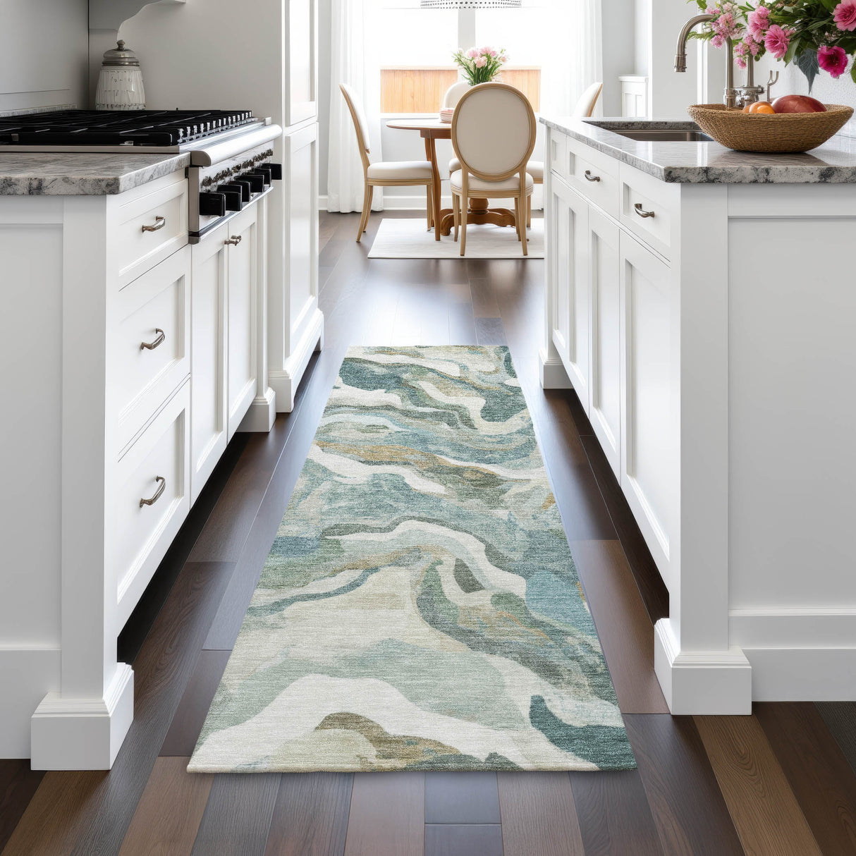 Addison Chantille ACN2162 Modern Machine Made Transitional Teal Rug