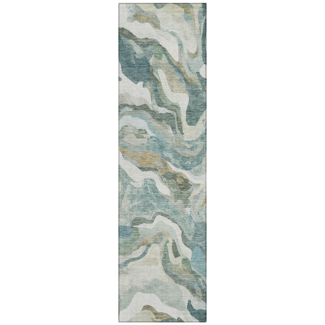 Addison Chantille ACN2162 Modern Machine Made Transitional Teal Rug