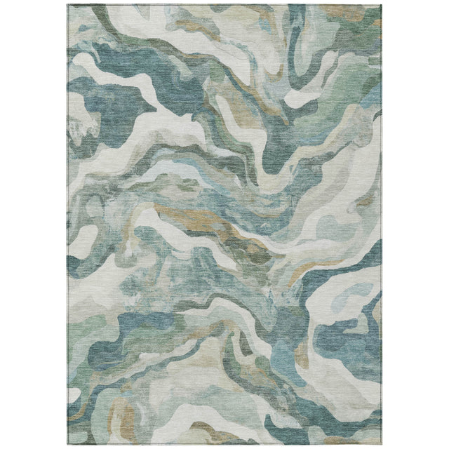 Addison Chantille ACN2162 Modern Machine Made Transitional Teal Rug