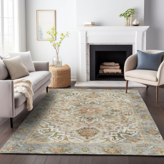 Addison Chantille ACN2163 Global Machine Made Traditional Beige Rug